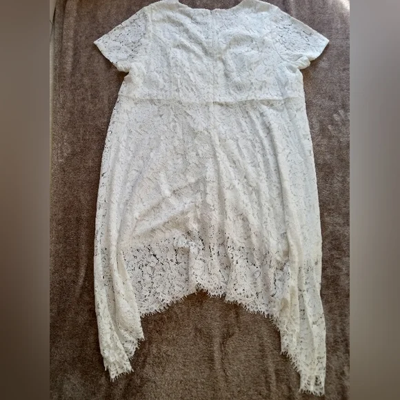 Jessica London lace overlay handkerchief dress - Picture 2 of 7